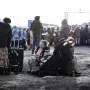 Javoriv, Ukrajina - Zbog velikog pritiska na granični prijelaz tisuće izbjeglica danima strpljivo borave na hladnoći čekajući svoju šansu za prelazak u Poljsku i put porema Zapadu (travanj 2022.)