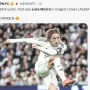 Poznati ESPN navodi kako je to bio gol Modrića kojeg je postigao s najveće udaljenosti u karijeri u La Ligi - 26.88 metara. 
