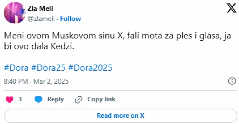 Ovo su komentari na društvenim mrežama: 'Ana Brnabić na Dori?', Otkud Gvardiol na natjecanju'