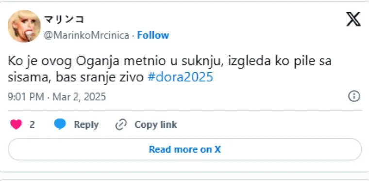 Ovo su komentari na društvenim mrežama: 'Ana Brnabić na Dori?', Otkud Gvardiol na natjecanju'