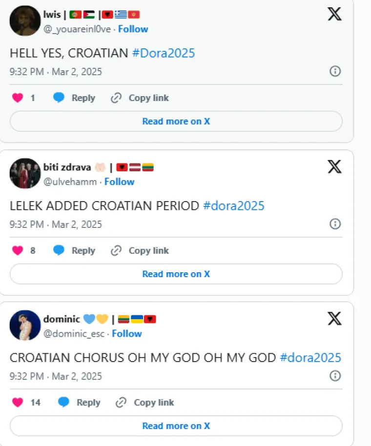 Ovo su komentari na dru&scaron;tvenim mrežama: 'Ana Brnabić na Dori?', Otkud Gvardiol na natjecanju'