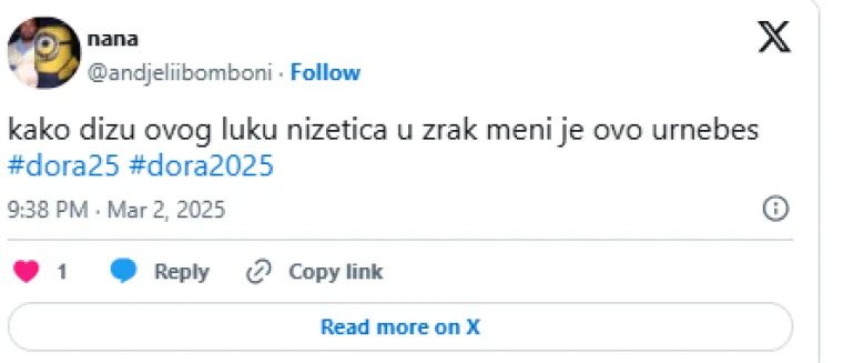 Ovo su komentari na dru&scaron;tvenim mrežama: 'Ana Brnabić na Dori?', Otkud Gvardiol na natjecanju'