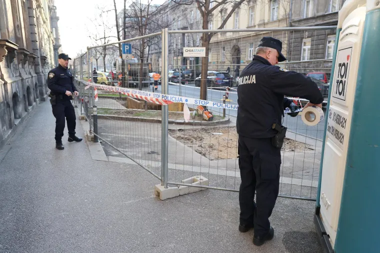 Pobuna u centru Zagreba: Radovi na podzemnim spremnicima pod nadzorom policije