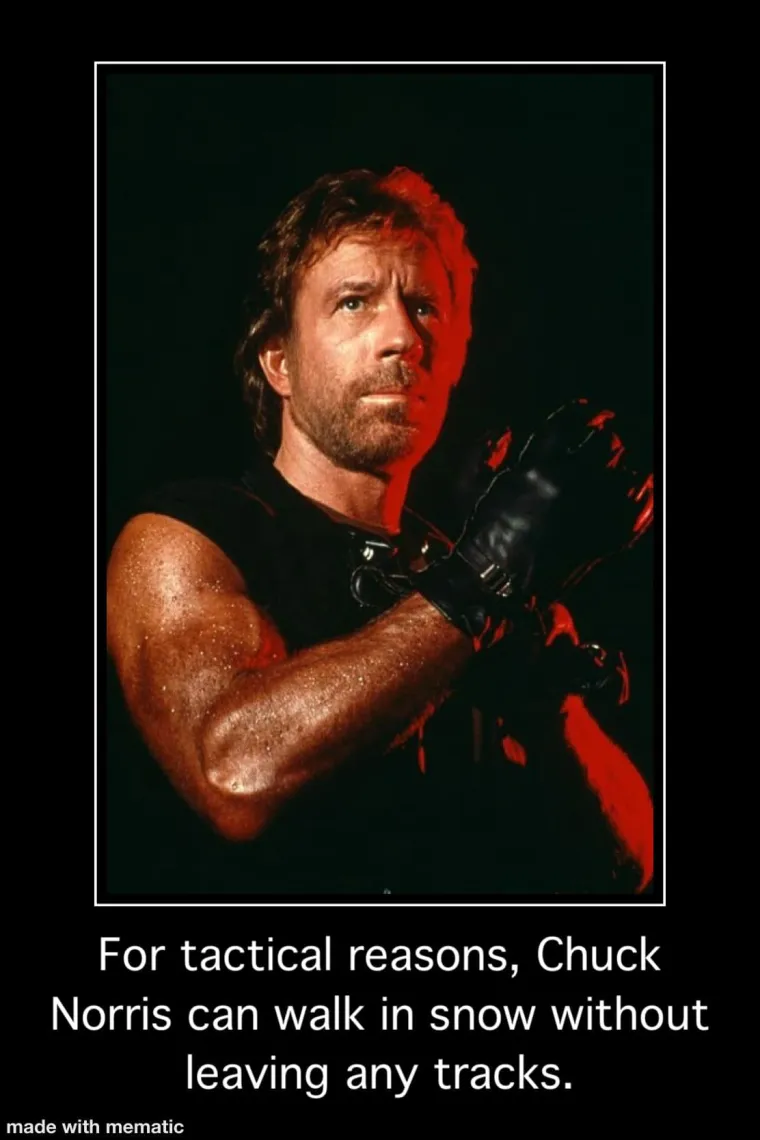 &quot;Iz taktičkih razloga, Chuck Norris može hodati po snijegu, a da ne ostavi nikakav trag&quot;