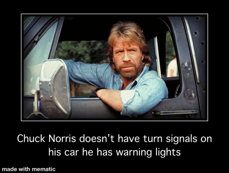 &quot;Chuck Norris nema žmigavce na autu – on ima svjetla za upozorenje&quot;