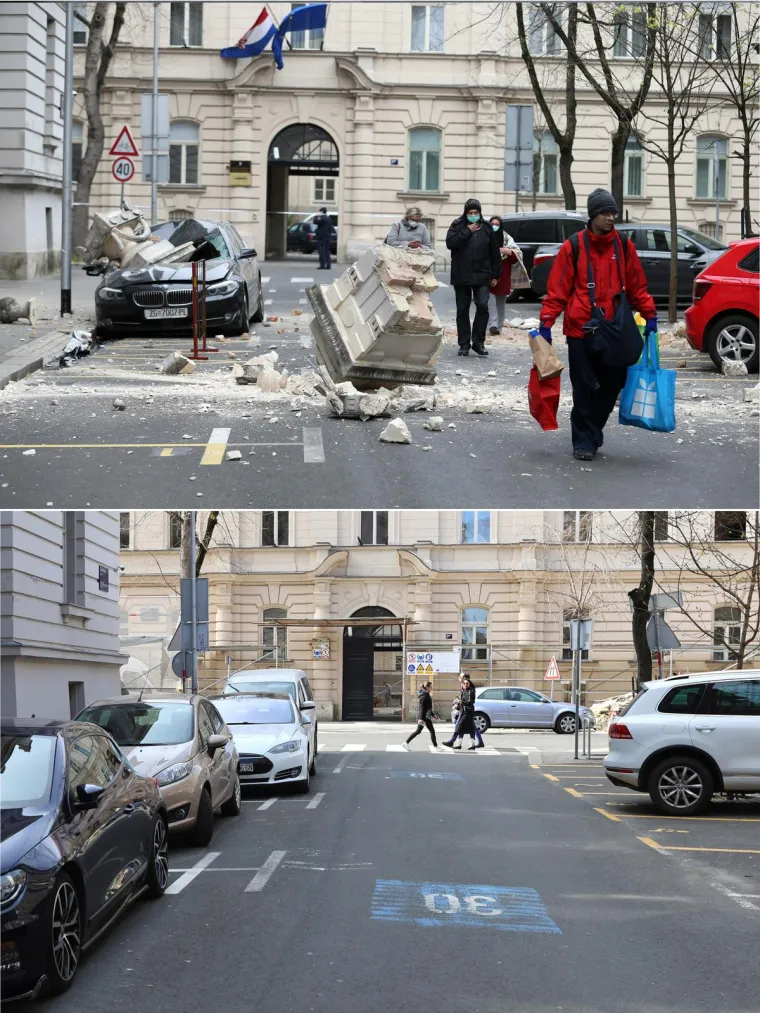 Pogledajte kako je Zagreb izgledao na dan potresa, a kako izgleda danas