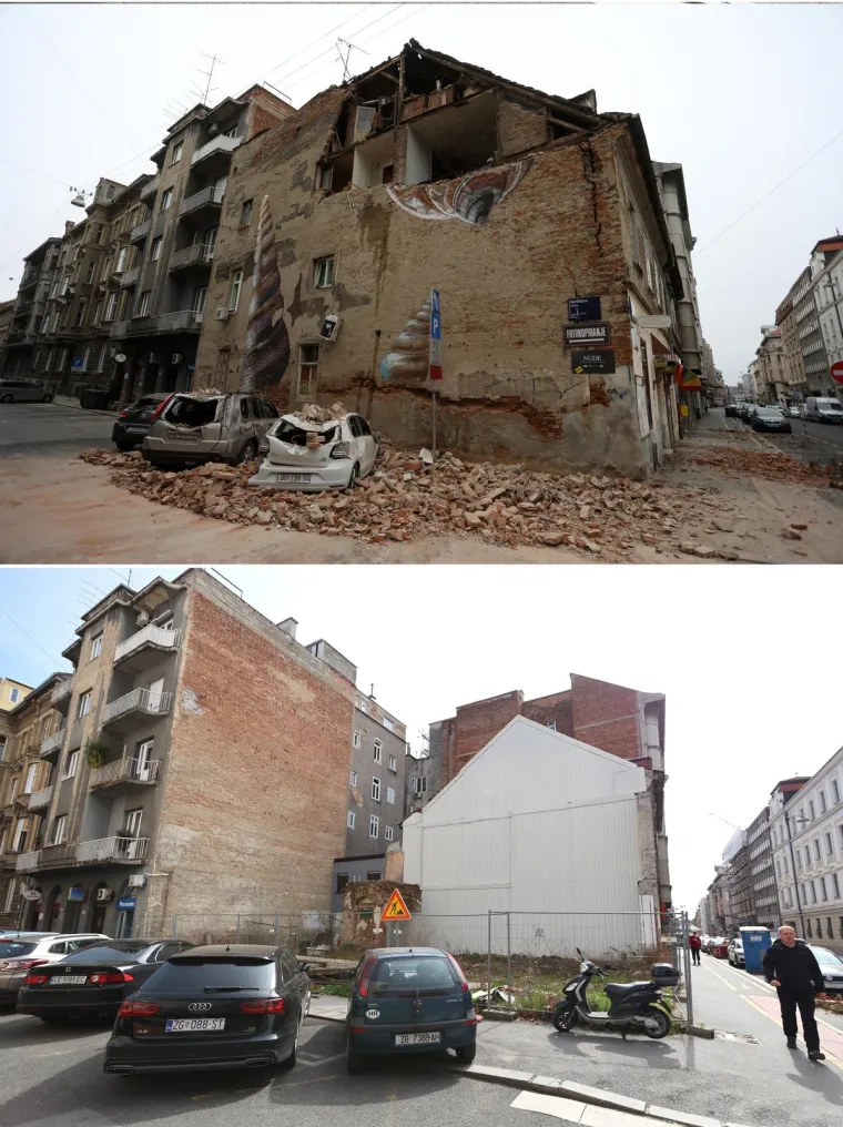 Pogledajte kako je Zagreb izgledao na dan potresa, a kako izgleda danas