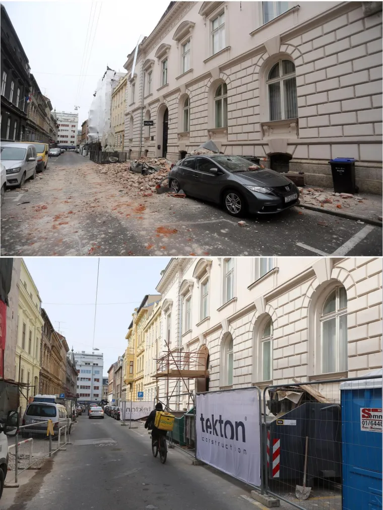 Pogledajte kako je Zagreb izgledao na dan potresa, a kako izgleda danas