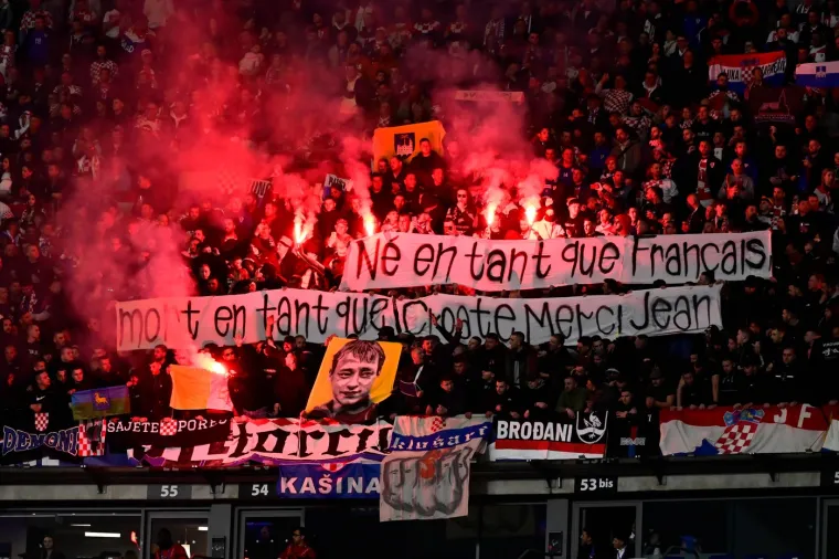 &quot;Rođen kao Francuz, umro kao Hrvat. Hvala ti Jean&quot;, stoji u poruci na francuskom jeziku koju su razvili naši navijači. 