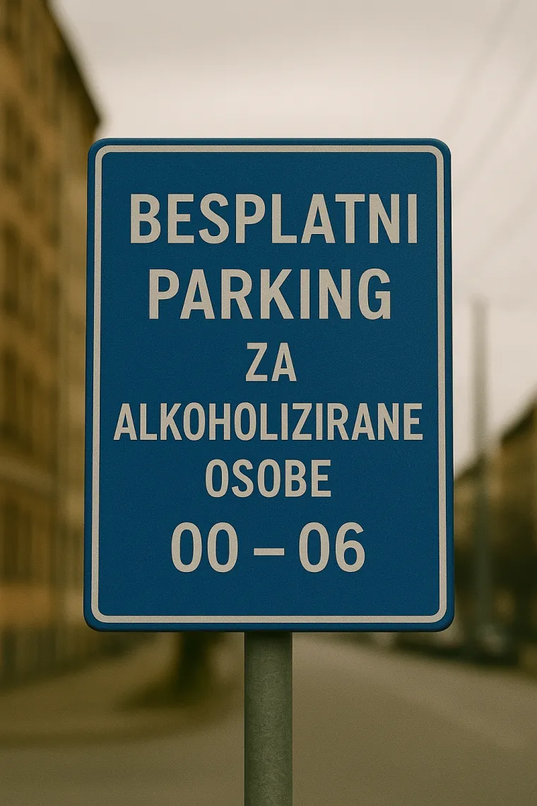 Prvi novi znak  koji ćete od 1. lipnja početi viđati na ulicama odnosi se na Zagreb, što ne znači da ga s vremenom neće početi koristiti i ostali gradovi u Hrvatskoj. Usvojen je na prijedlog zagrebačkog Poglavarstva s ciljem smanjenja prometnih nesreća uzrokovanih alkoholom. 

Grad je predvidio da će osloboditi pojedina parkirališna mjesta za osobe koje su previše &quot;zavirile u čaše&quot;, ali zasad nije rečeno koliko će ih biti i u kojim će se sve zonama nalaziti. U svakom slučaju, ideja je potaknuti alkoholizirane osobe da nazovu taksi ili odmore u svojim automobilima do otrježnjenja bez bojazni da će ih ostavljanje vozila tijekom noćnih sati skupo koštati.

Dođe li do zlouporabe takvih posebnih parkirnih mjesta, odnosno utvrde li komunalni redari da ih je koristio i netko tko se nije naroljao iznad zakonske norme koja utvrđuje alkoholiziranost, prekršitelju će biti naplaćena kazna od 12 eura po satu parkiranja.