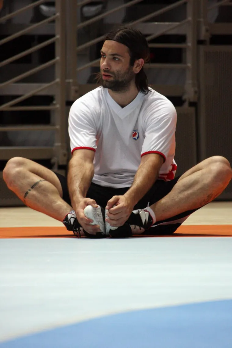 Ivano Balić na treningu hrvatske rukometne reprezentacije u novoj dvorani SC Višnjik 2008. godine.