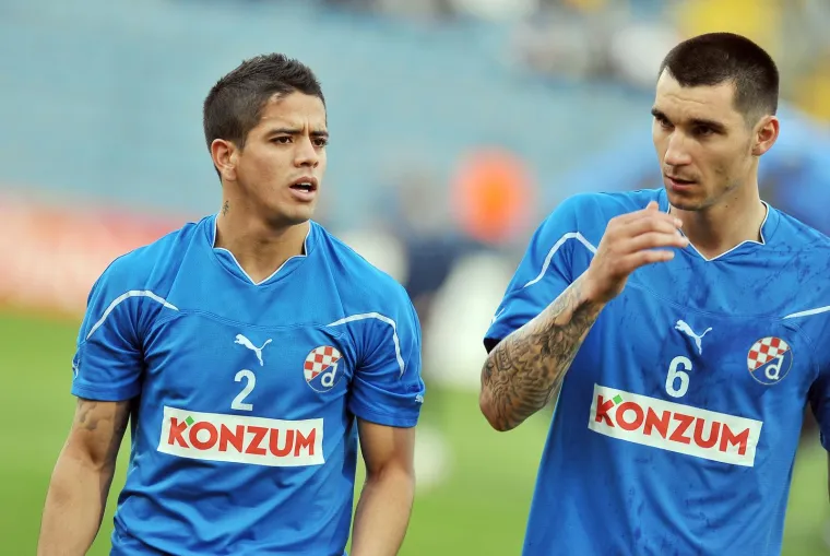 24.03.2012., Stadion NK Varaždin  Nogometna utkamica 23. kola MAXtv Prve HNL, NK Varaždin - GNK Dinamo. Luis Ibanez i Nikola Pokrivač.