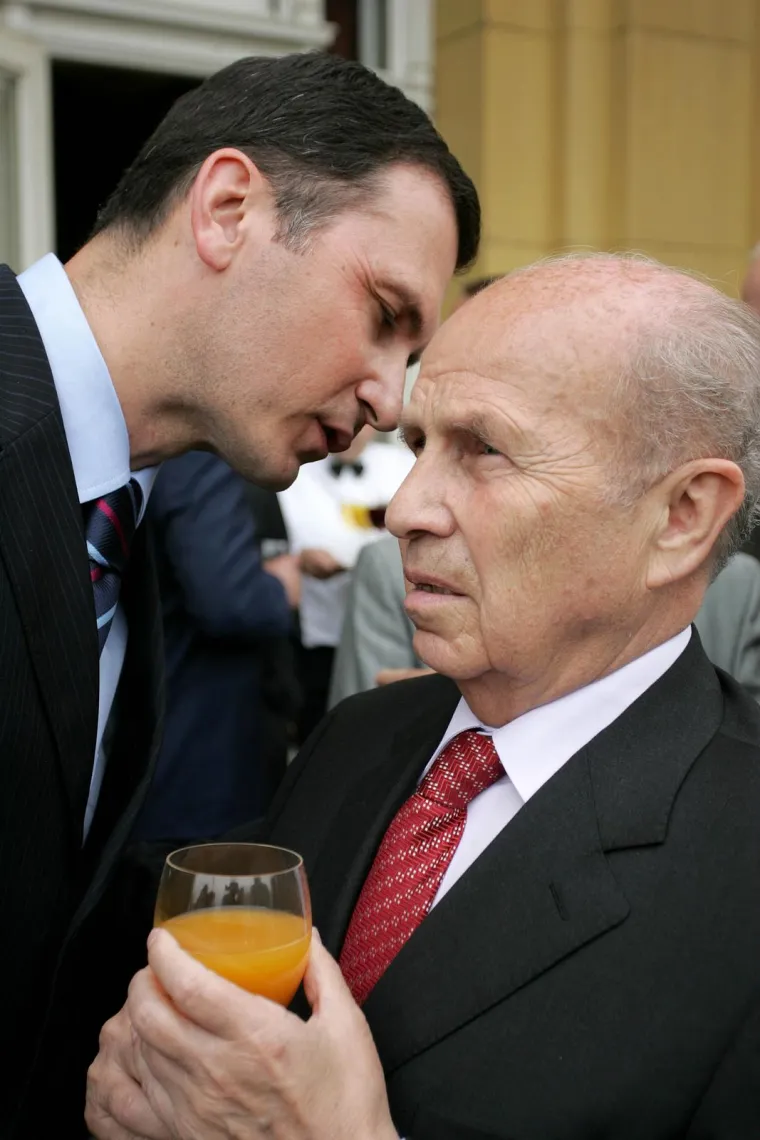 Tada ministar Znanosti, obrazovanja i sporta, Dragan Primorac s Mirkom Bari&scaron;ićem.