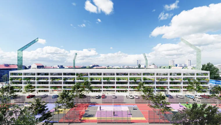 Na stadionu će biti viseći vrtovi, ispod travnjaka bit će spremnici s vodom koji će grijati i hladiti travnjak, a na krovu paneli za proizvodnju struje. 
