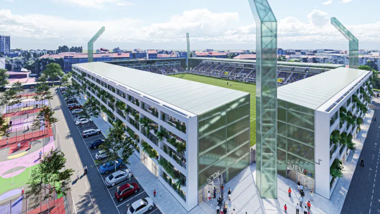 Stadion će biti zatvoren sa svih strana kako bi se smanjila buka prema okolnim stanarima. 
