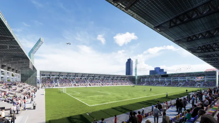 Broj mjesta na tribinama povećat će se na 12.000 i tribine će biti natkrivene te spuštene do razine travnjaka. 