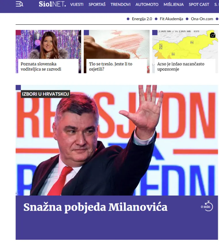 Regionalni portali vrište o pobjedi Milanovića: 'Sravnio je HDZ! Suze i zagrobna atmosfera'