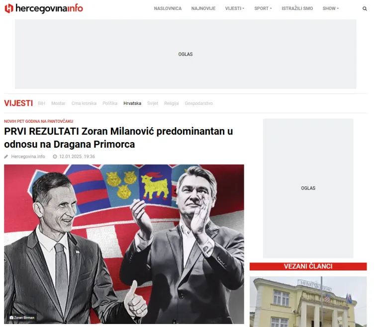 Regionalni portali vrište o pobjedi Milanovića: 'Sravnio je HDZ! Suze i zagrobna atmosfera'