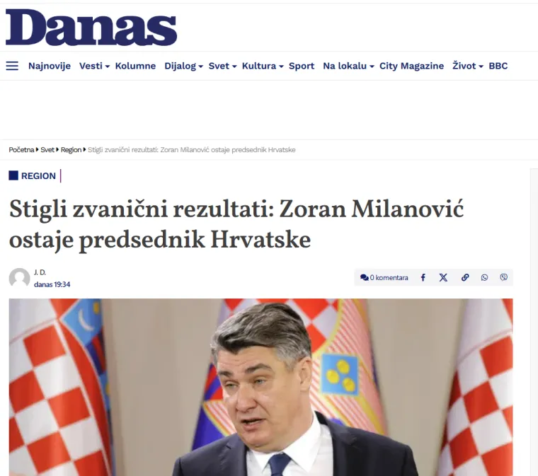 Regionalni portali vrište o pobjedi Milanovića: 'Sravnio je HDZ! Suze i zagrobna atmosfera'