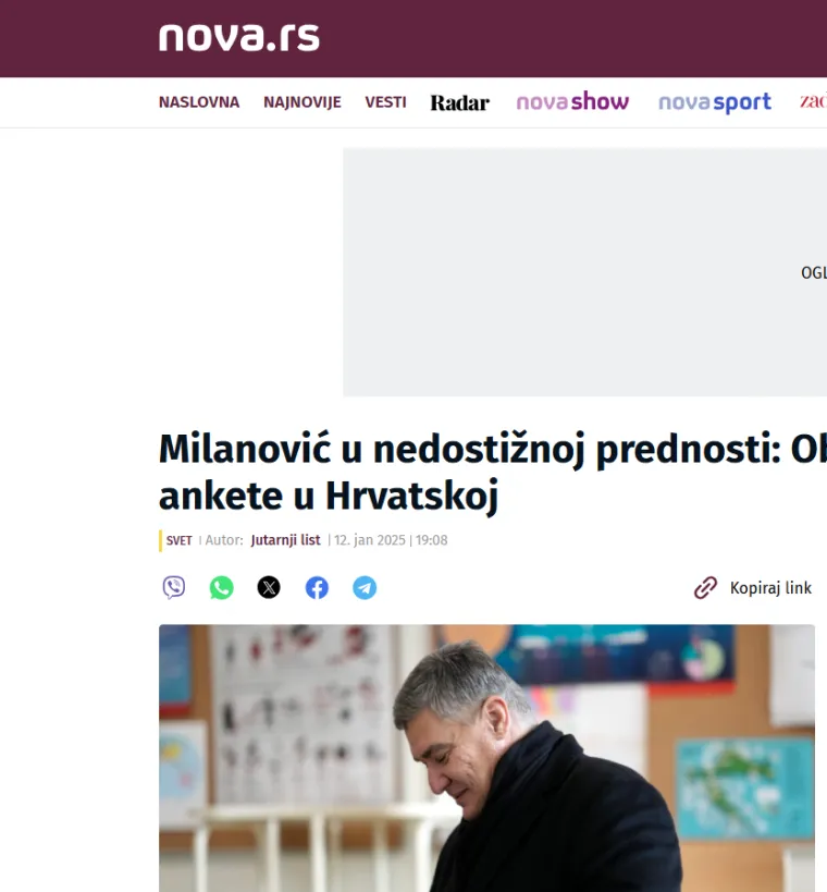 Regionalni portali vrište o pobjedi Milanovića: 'Sravnio je HDZ! Suze i zagrobna atmosfera'