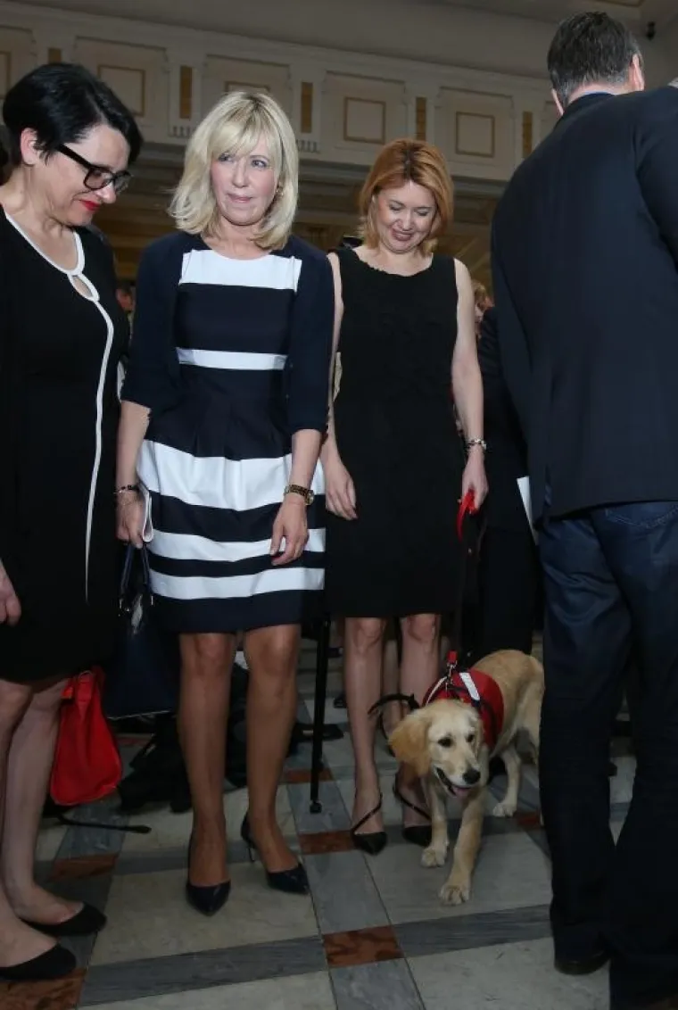 Glavna zvijezda: Milanka Opačić na otvorenje izložbe povela preslatku retrivericu Kassy