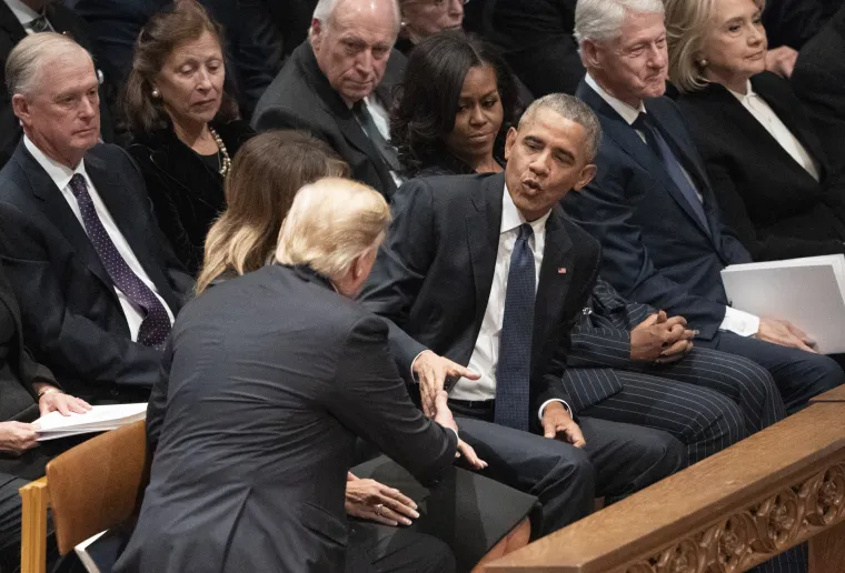 Amerika se oprašta od Georgea H. W. Busha: Na sprovodu Trump, Obama, obitelji Clinton i Carter