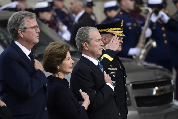 Amerika se oprašta od Georgea H. W. Busha: Na sprovodu Trump, Obama, obitelji Clinton i Carter