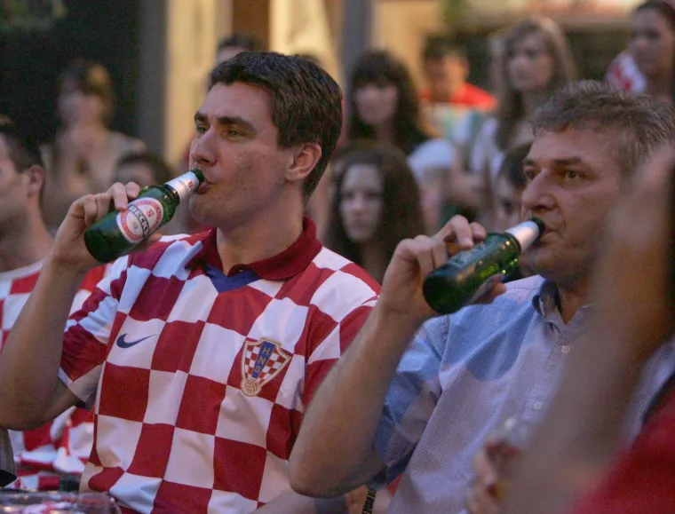 Zoran Milanović i Ranko Ostojić u Splitu gledaju utakmicu Hvatska - Turska na Euru 2008  