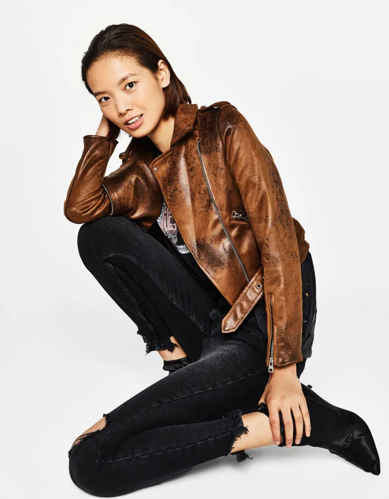 Jakna od umjetne kože, Bershka, 349,90 kuna