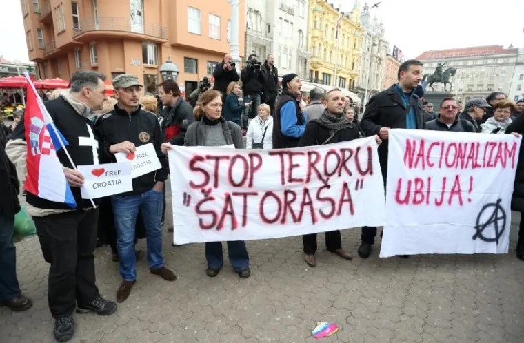Branitelji organizirali skup podrške kao odgovor na prosvjed Occupy Croatie