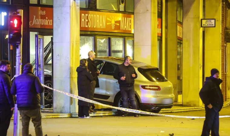 Krš i lom usred Zagreba: Porsche uletio u izlog poznatog restorana!