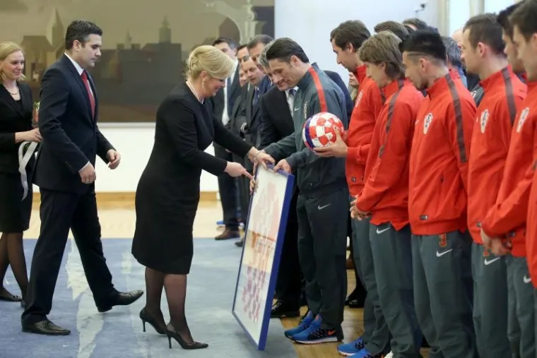 Predsjednica Grabar Kitarović primila nogometne reprezentativce