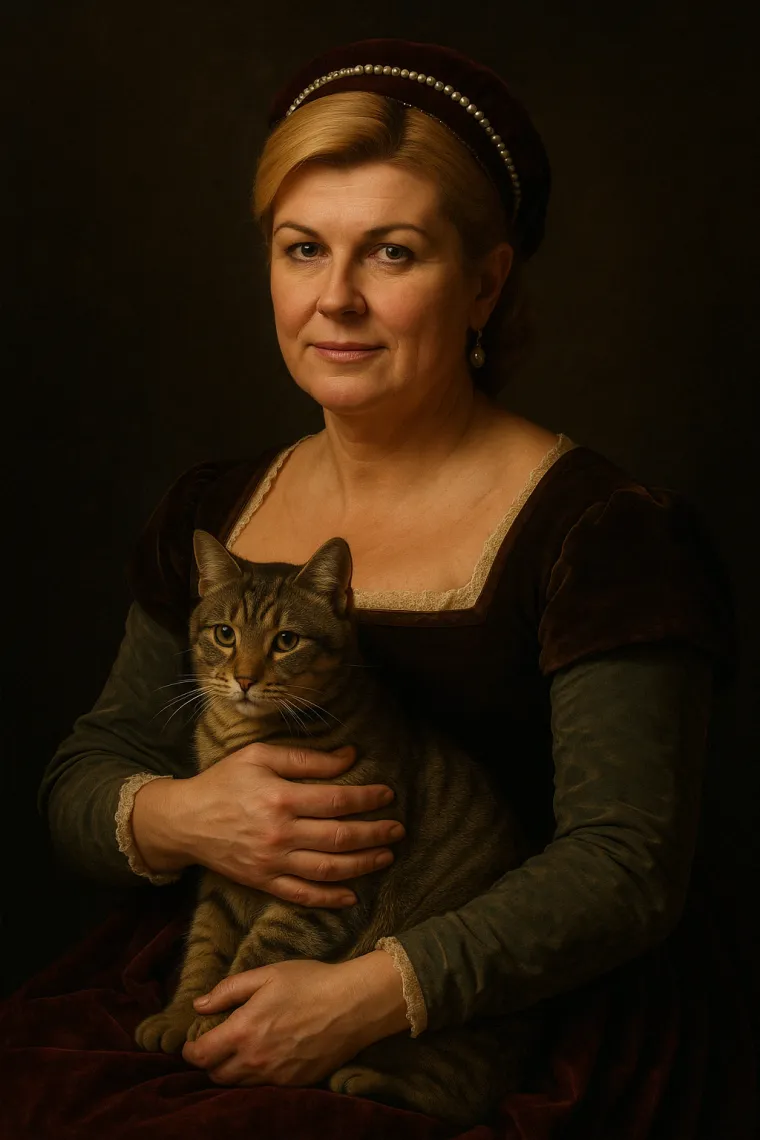 Kolindu Grabar-Kitarović ChatGPT prikazao je s macom...