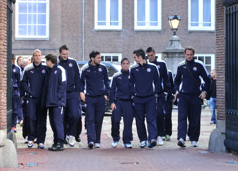 02.11.2011., Amsterdam. Opaka ekipa - Domagoj Vida, Mario Šitum, Ivan Kelava, Jerko Leko, Luis Ibanez, Nikola Pokrivač, Ivan Krstanović, Josip Šimunić. 