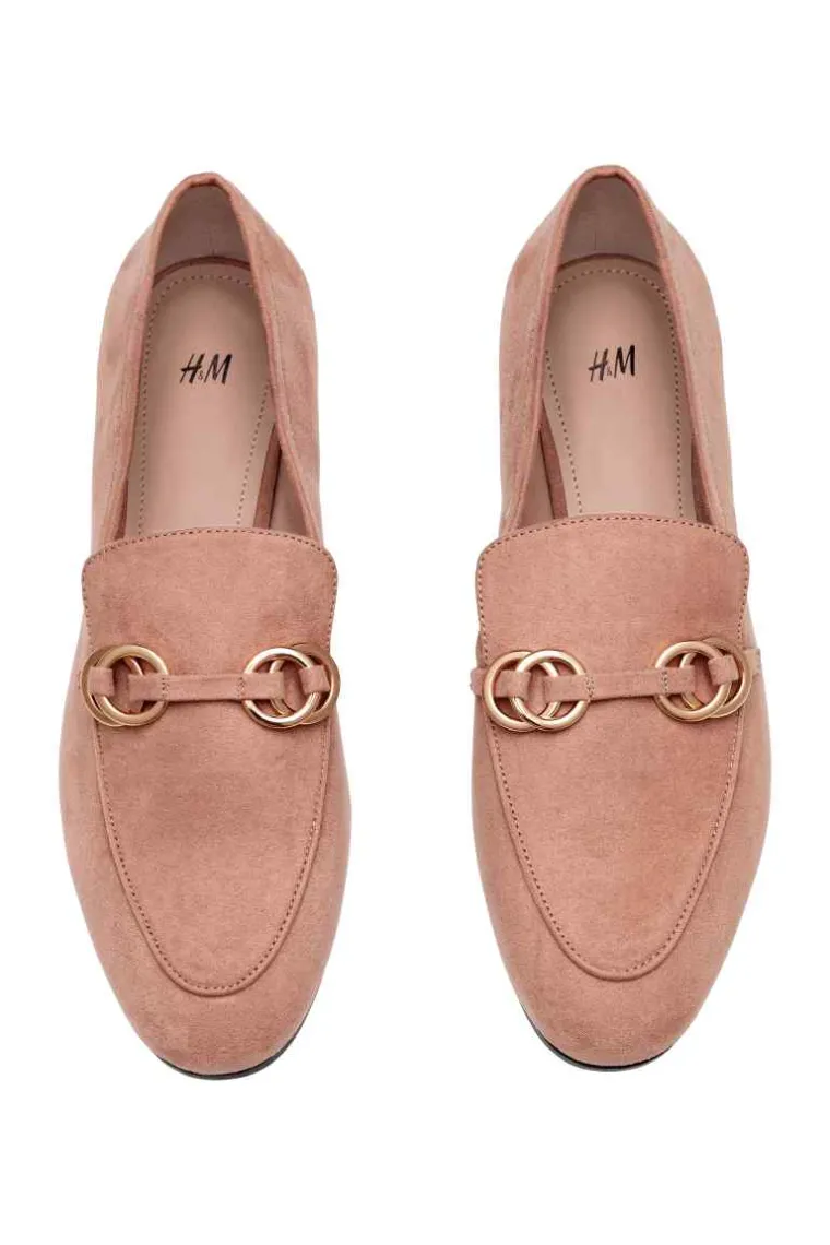 Brušene mokasinke sa zlatnim detaljima, H&amp;M, 185,20 kuna