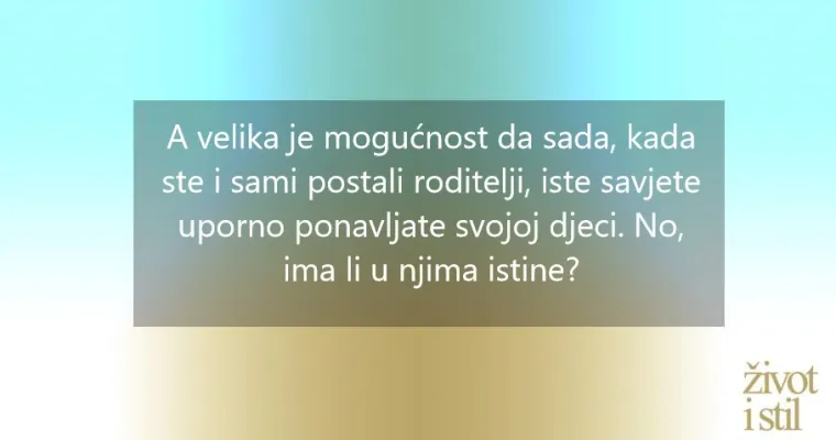 Savjeti koje su svi roditelji čuli, a ne pomažu da se dijete ne razboli
