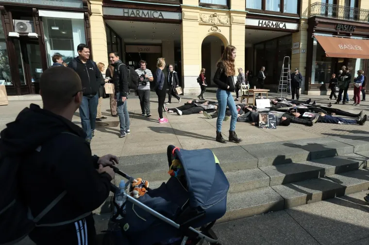 POTRESNI PERFORMANS NA TRGU BANA JELAČIĆA: Na koji način meso, mlijeko i jaja dolaze na naše stolove?