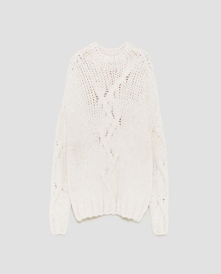 Pulover visokog ovratnika s pletenicama, Zara, 199,90 kuna