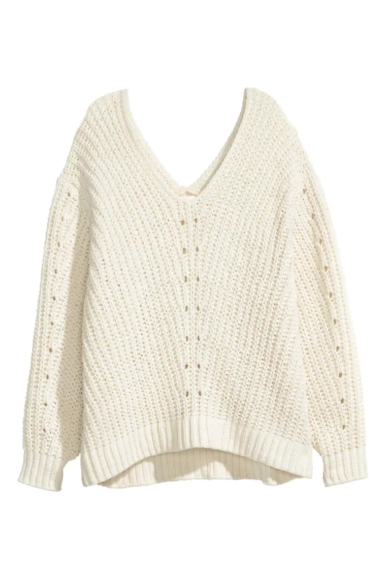 Oversized džemper s V izrezima, H&amp;M, 187,17 kuna