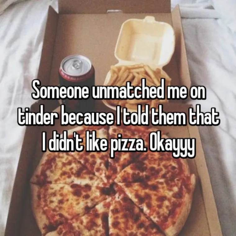 Netko me izbrisao jer sam rekla da ne volim pizzu.