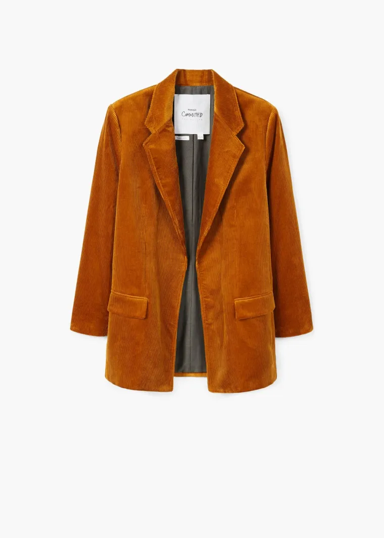 Ciglasti blazer od samta, Mango, 799,90 kuna