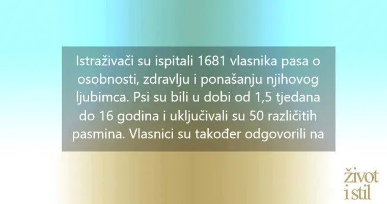 Novi pogled na pseći život: psi mijenjaju svoj karakter i postaju poput vlasnika