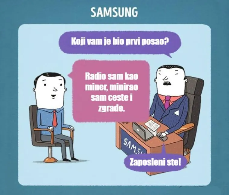 Ovi kratki stripovi prikazuju kako vjerojatno izgledaju razgovori za posao u velikim poduzećima