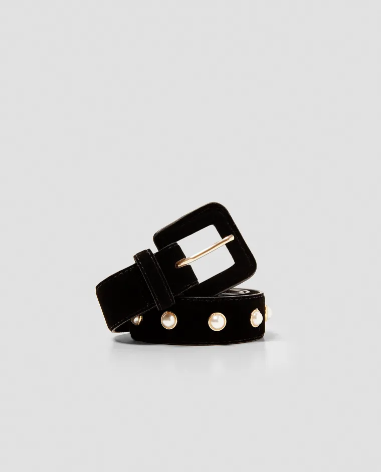 Baršunasti remen s bisernim perlama, Zara, 139,90 kuna