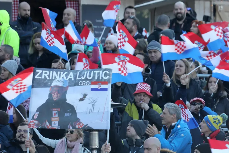 Za naše skijašice navijalo se iz petnih žila, pogledajte atmosferu na 'Snježnoj kraljici'. Misteriozne dame ukrale su svu pažnju