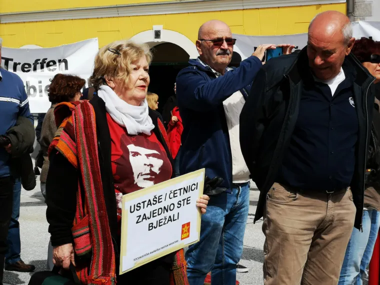 Antifašisti na kontraskupu: 'Okupljanje u Bleiburgu je naricanje za propalom ustaškom paradržavom'