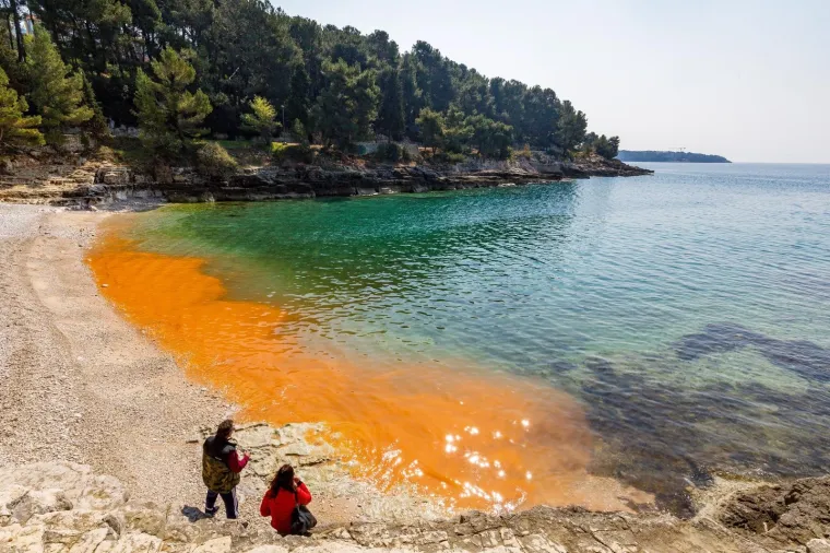 BIZARNE BOJE NA PULSKIM PLAŽAMA: Pogledajte ove prizore; nije ništa misteriozno, uzrok je sasvim očekivan