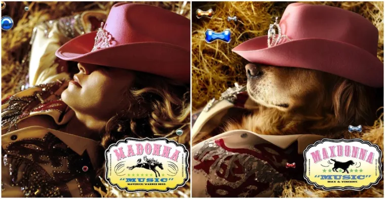 Prima donna: Ovaj pas je savršeno iskopirao sve Madonnine ikonske fotografije