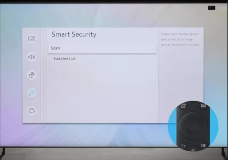 Nakon "Smart Security" odaberite opciju "Scan" (Skeniraj)
