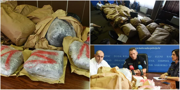 Kakav ulov karlovačke policije: Dežurali u lovu na migrante pa zaplijenili 136 kilograma marihuane!